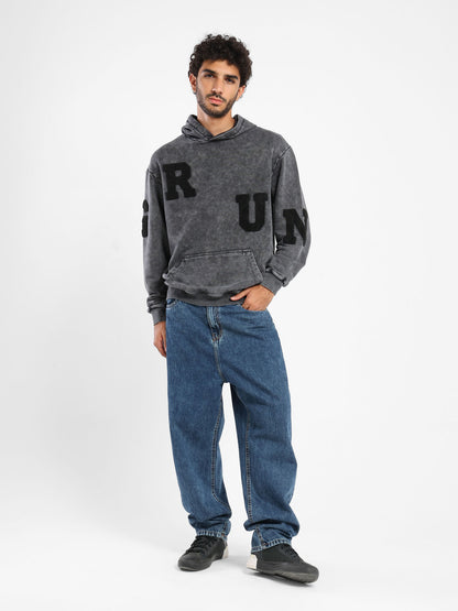 Oversized Hoodie with Place Print