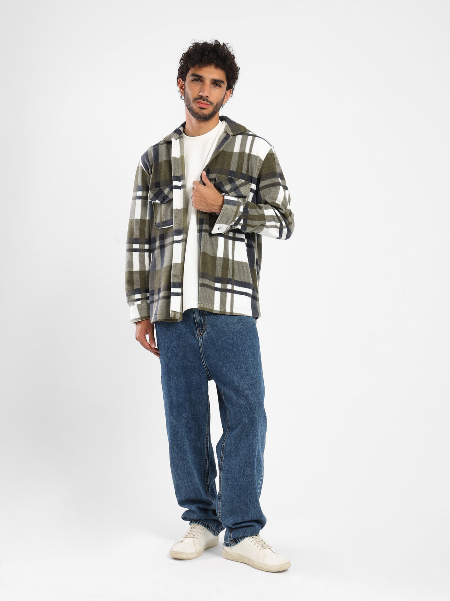 Regular Rounded Leg Stitching Jeans - Outlet