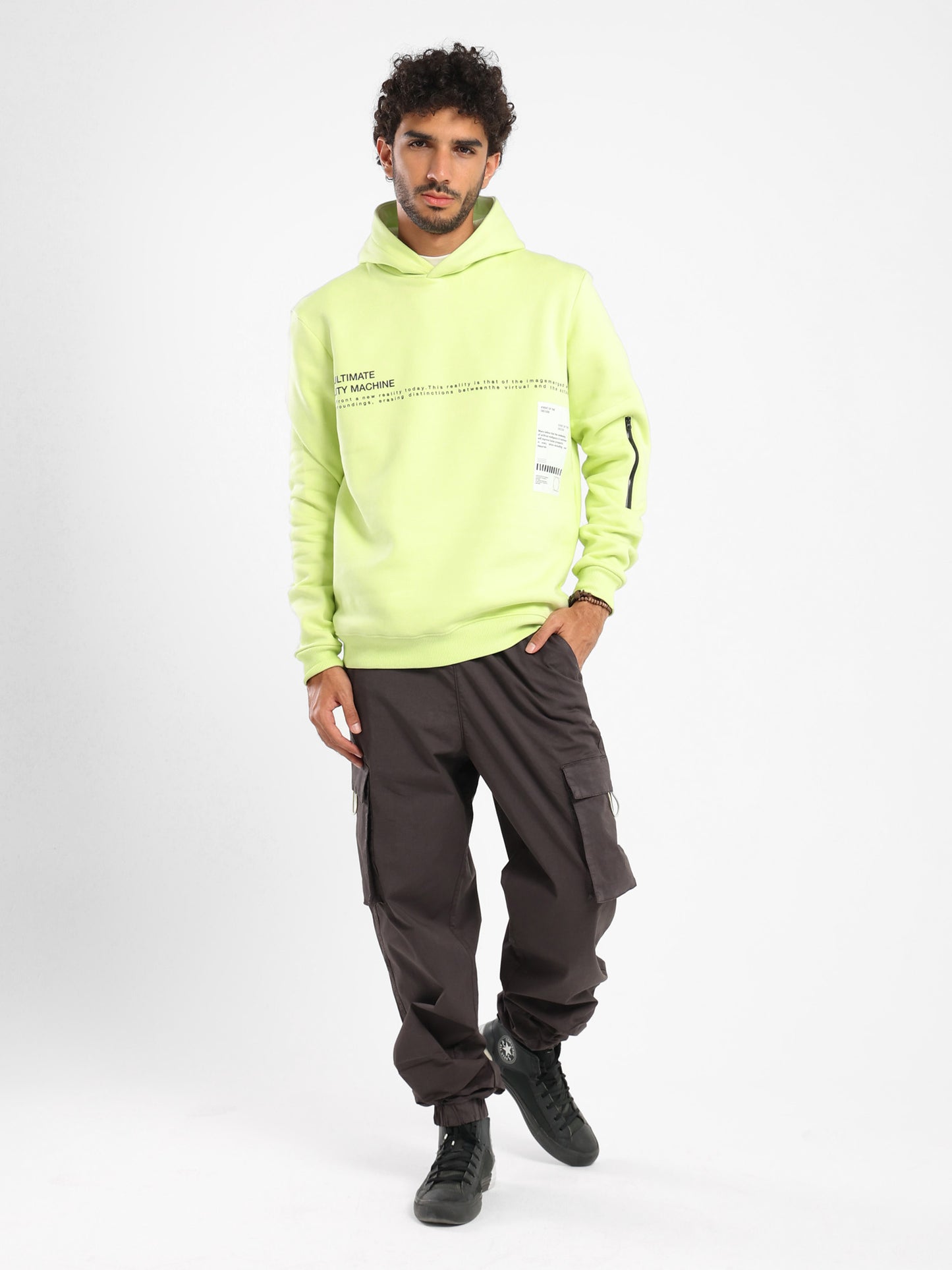 Regular Hoodie with Print and Details