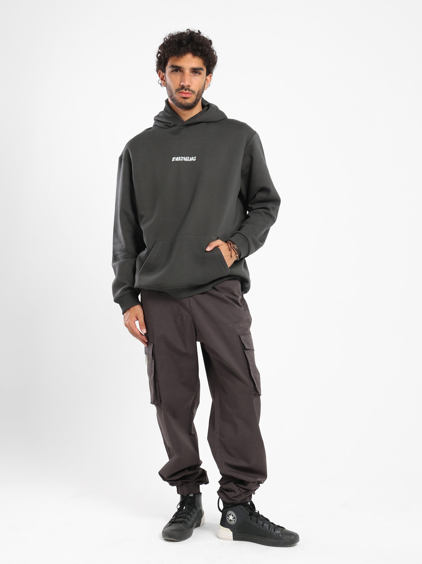Earthing Print Oversized Hoodie
