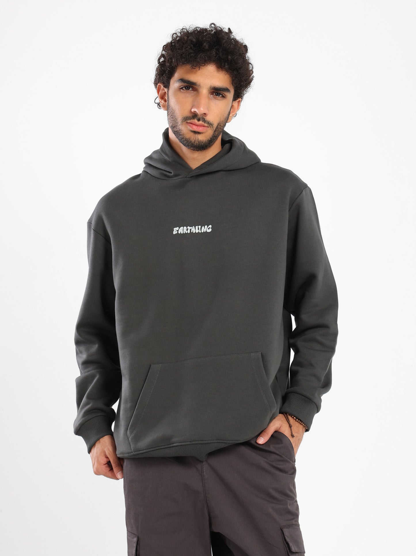 Earthing Print Oversized Hoodie