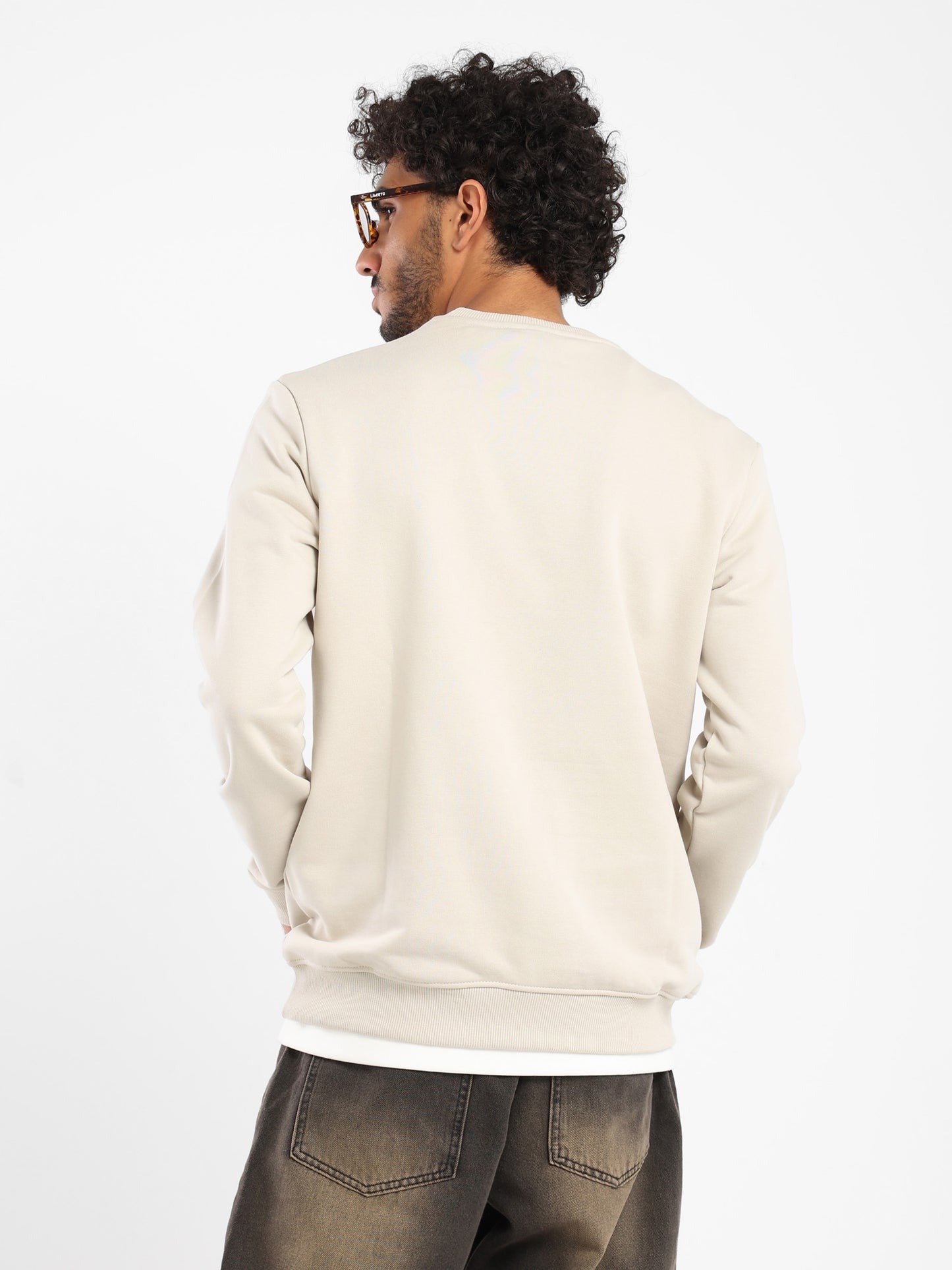 Fresh Start Embossed Print Sweatshirt