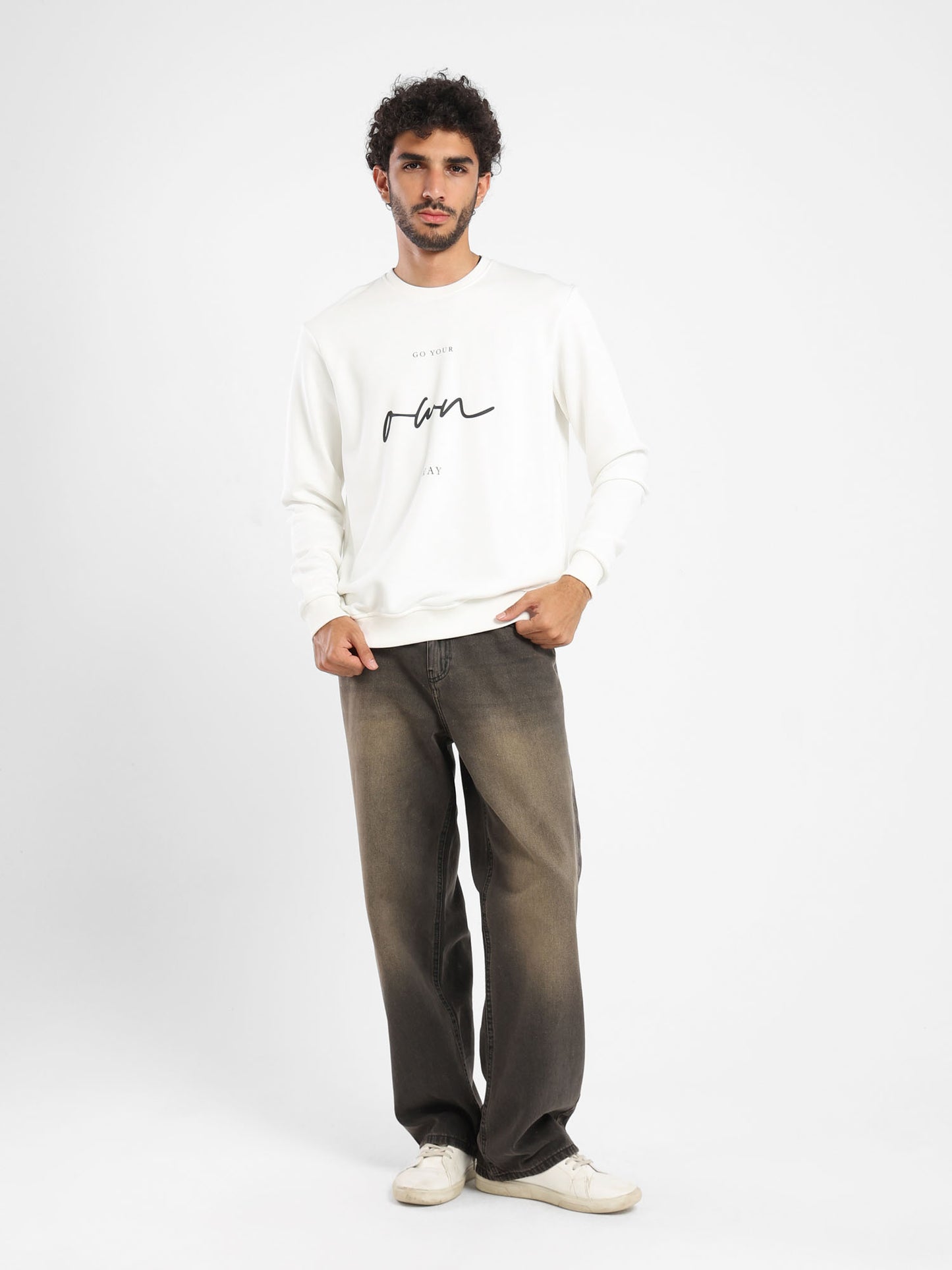 Go Your Own Way Print Sweatshirt