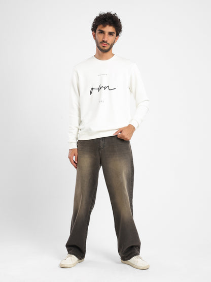 Double-Dyed Brown Loose Jeans - Outlet