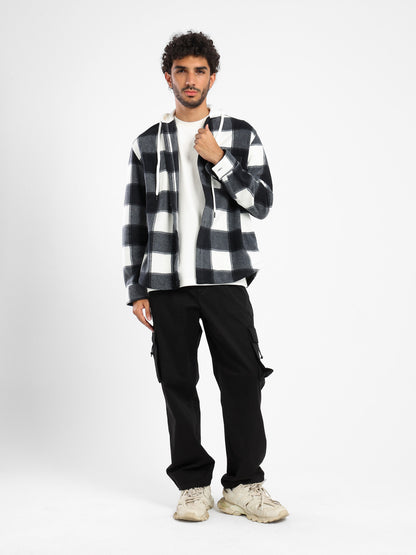 Light Viyella Hooded Shirt