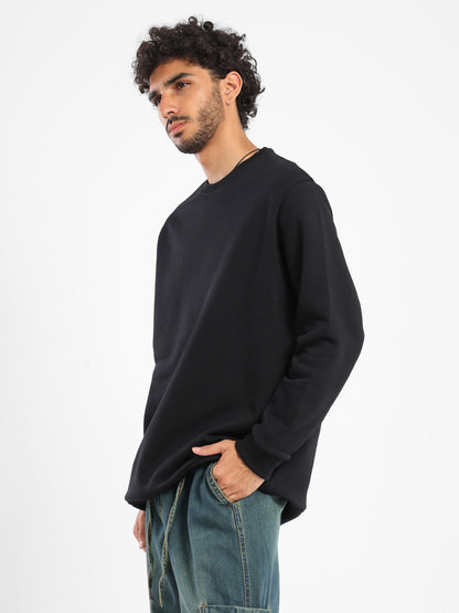 Round Neck Oversized Sweatshirt