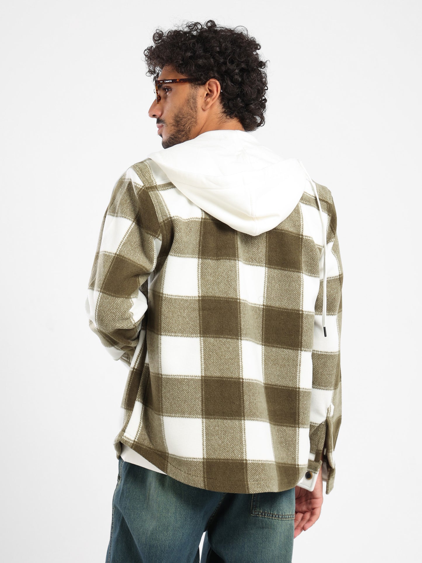 Light Viyella Hooded Shirt