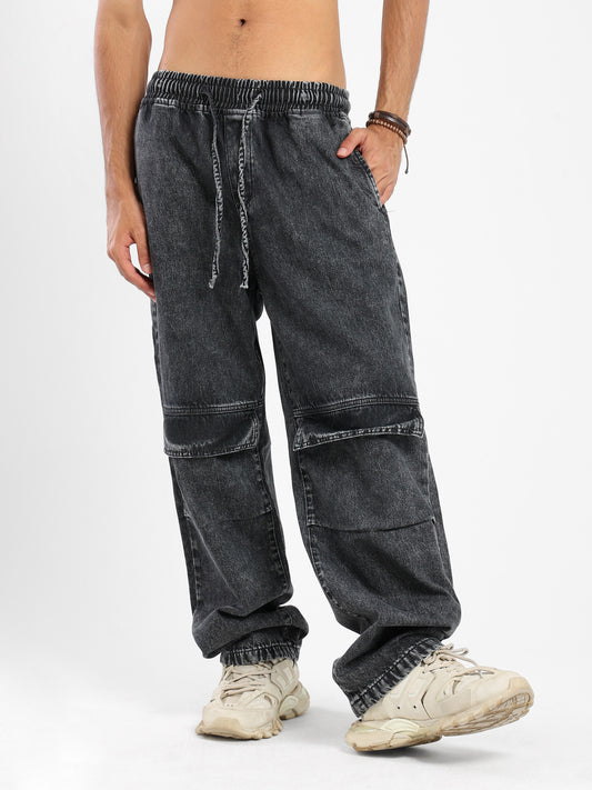 Loose Cargo Jeans with Front Flaps - Outlet