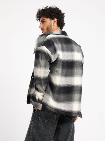 Oversized Checkered Over Shirt