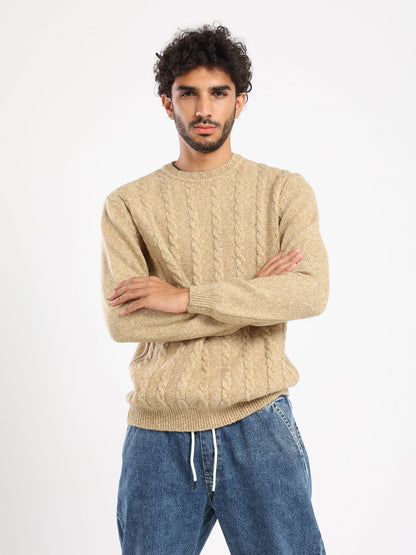 Solid Round Neck Pullover