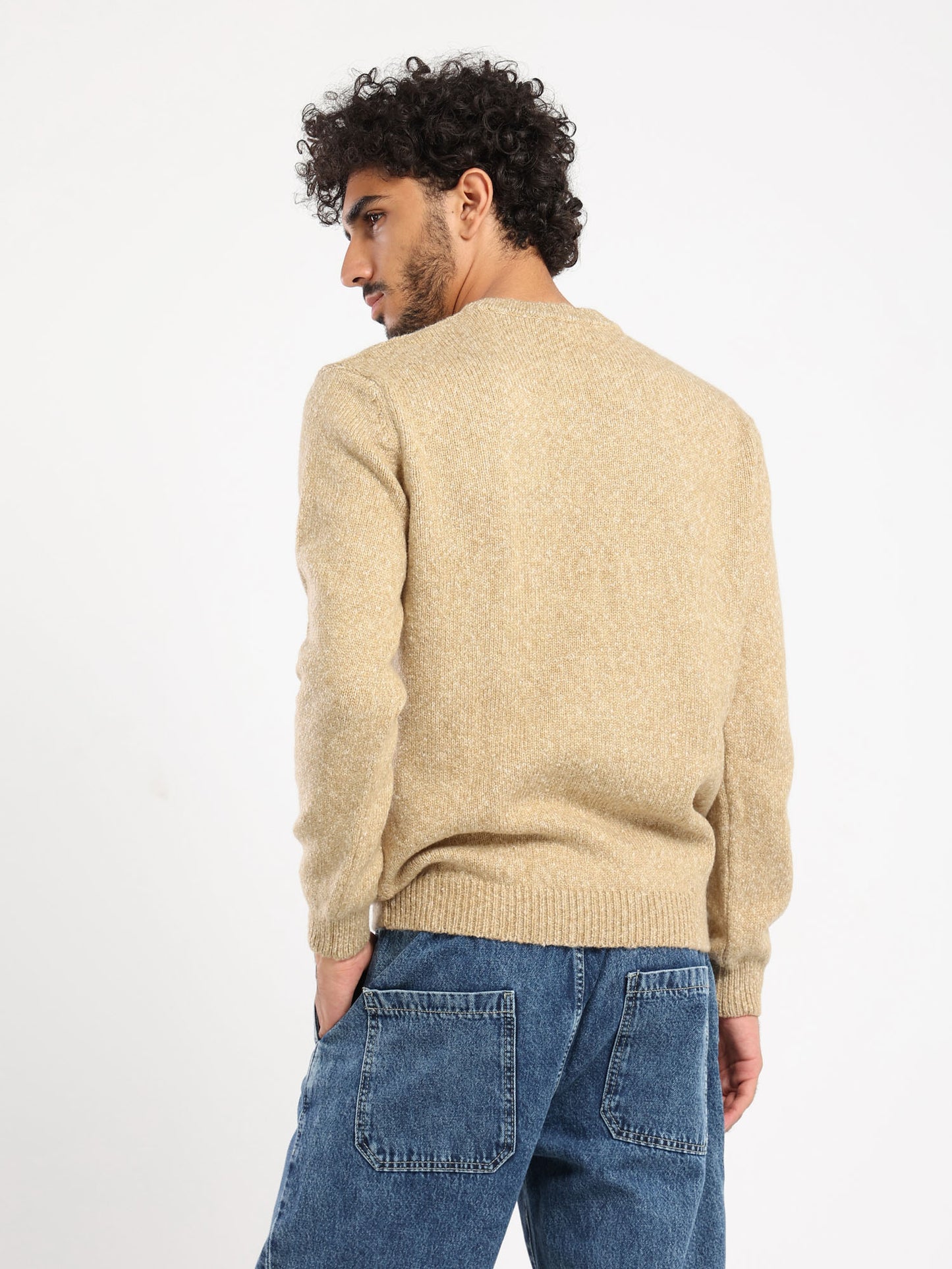 Solid Round Neck Pullover