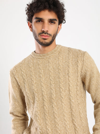 Solid Round Neck Pullover