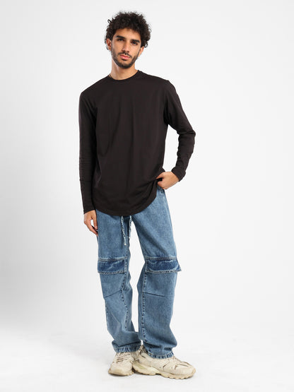 Basic Long Line Long Sleeve T-Shirt