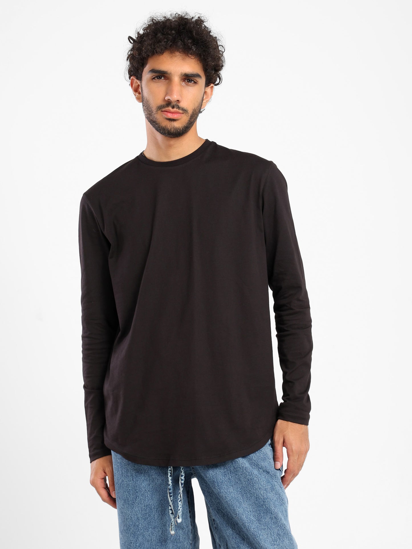 Basic Long Line Long Sleeve T-Shirt