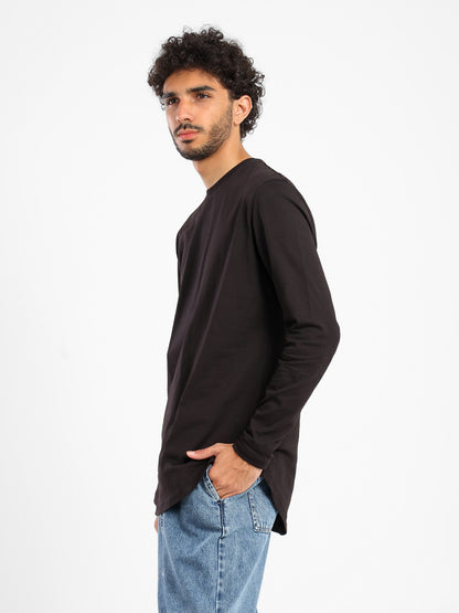 Basic Long Line Long Sleeve T-Shirt