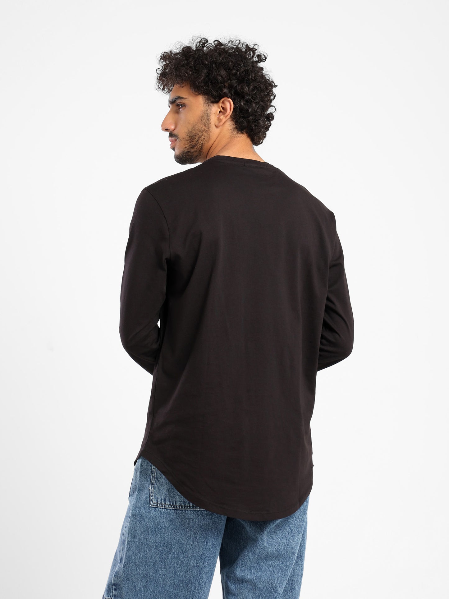 Basic Long Line Long Sleeve T-Shirt
