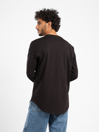 Basic Long Line Long Sleeve T-Shirt