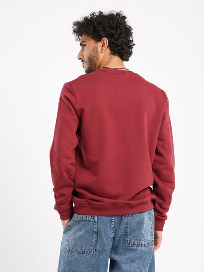 Regular Fit Solid Sweatshirt