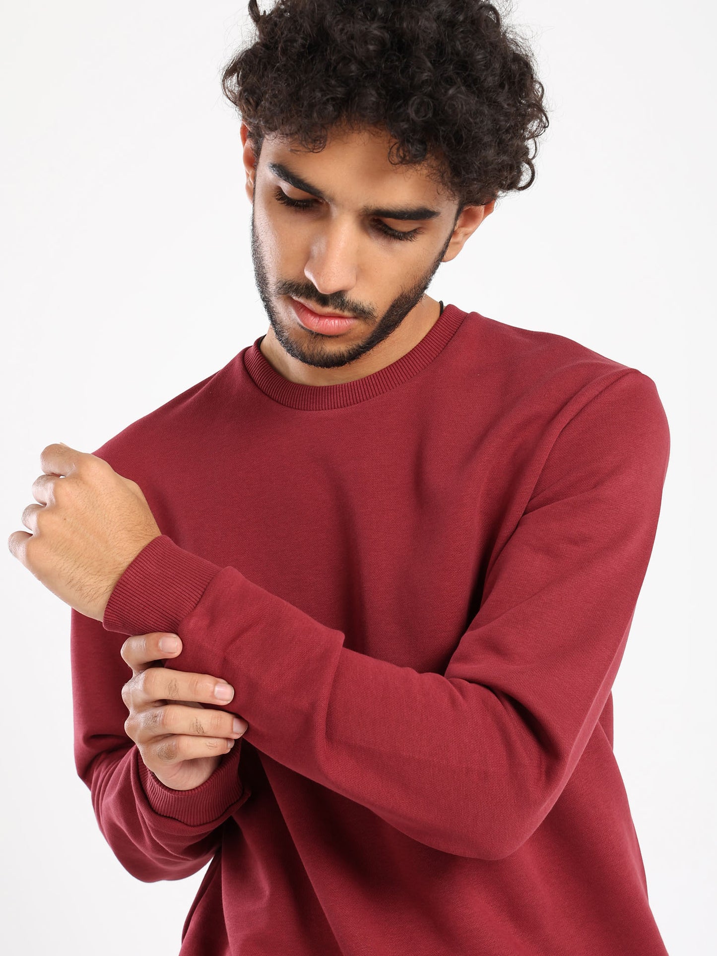 Regular Fit Solid Sweatshirt