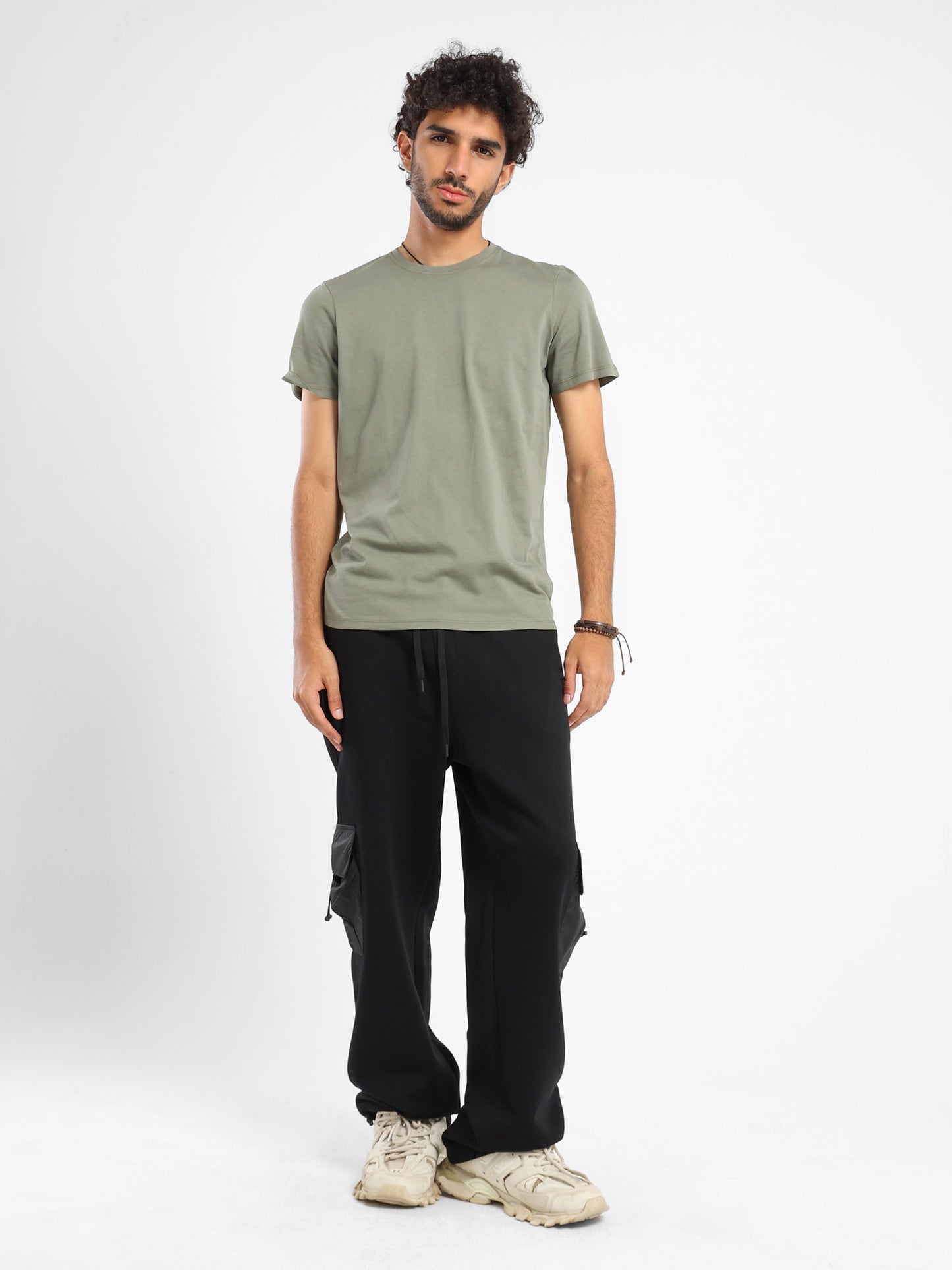 Loose Sweatpants with Clean Cargo Pockets