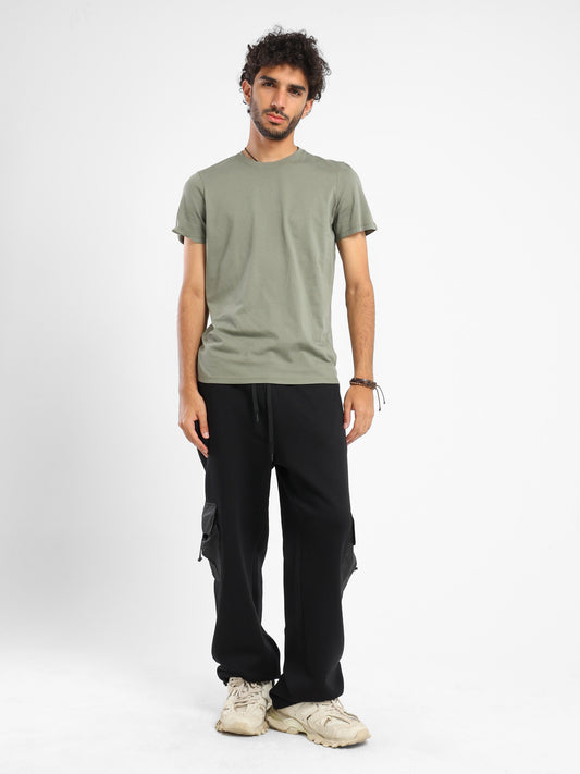 Loose Sweatpants with Clean Cargo Pockets