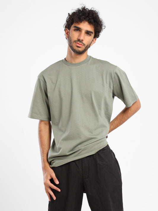 Oversized Solid Round Neck T-Shirt