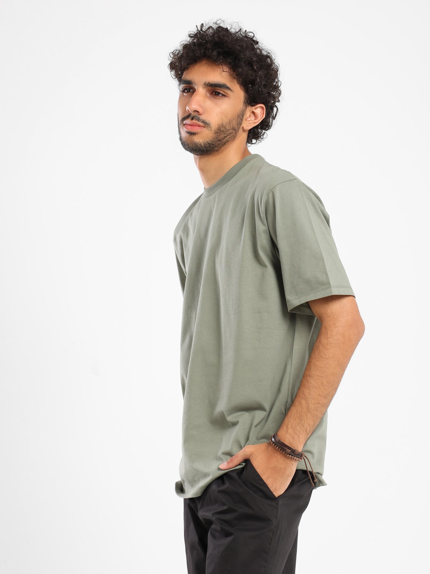Oversized Solid Round Neck T-Shirt