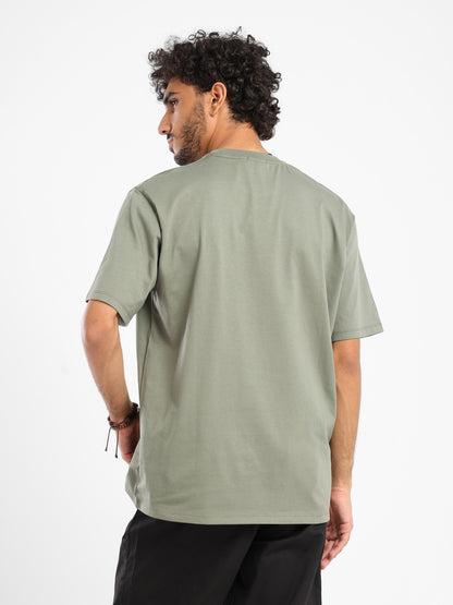 Oversized Solid Round Neck T-Shirt