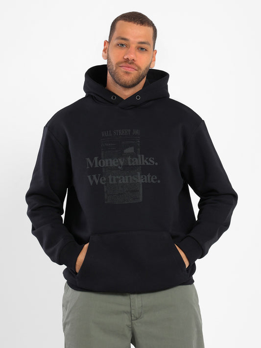 Money Talks Flock Print Hoodie