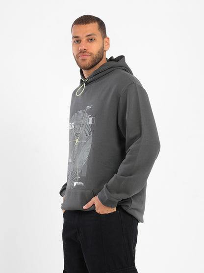 Relaxed Hoodie with Place Print