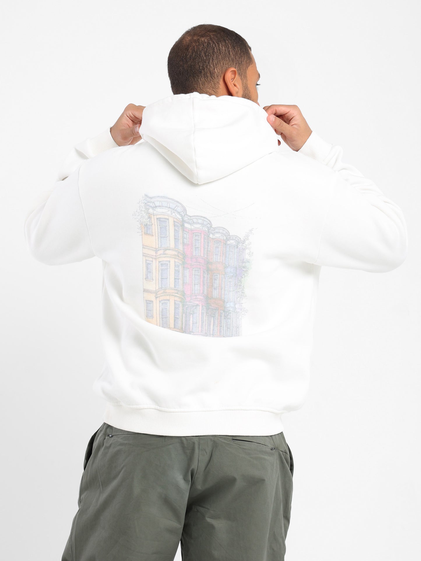 Oversized Hoodie with Place Print