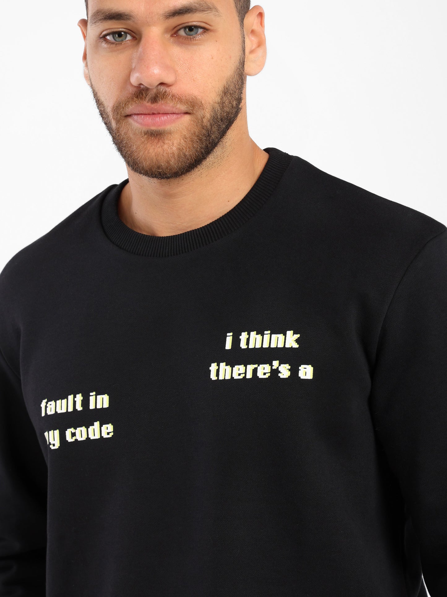 Regular System Error Print Sweatshirt