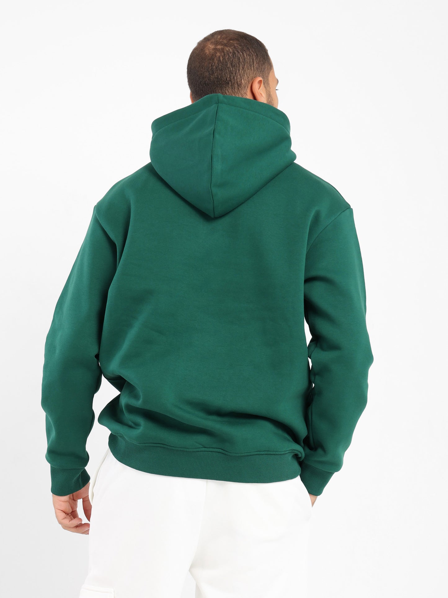 Printed Zip Neck Hooded Sweatshirt