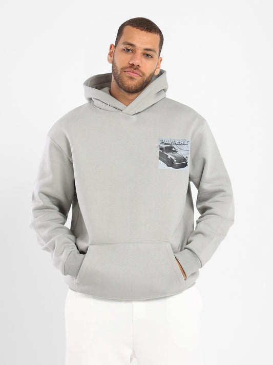 Relaxed Hoodie with Place Print