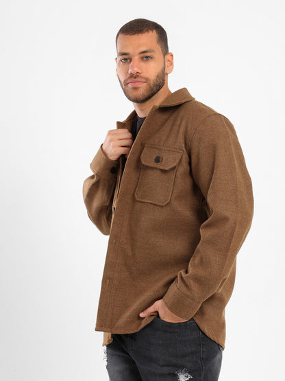 Relaxed Long Sleeve Woven Shirt