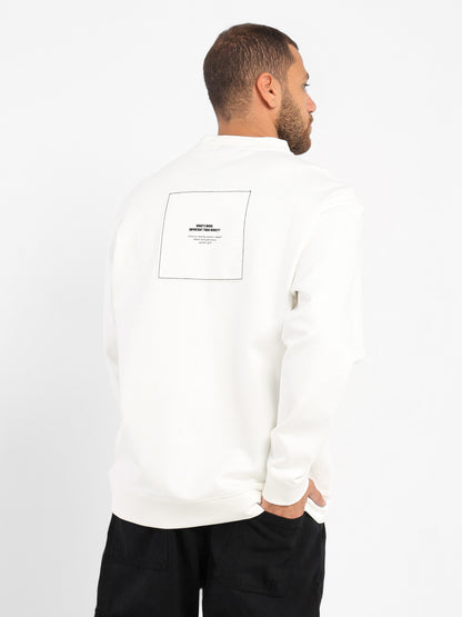 Sweatshirt With Front Print And Patch Back Print