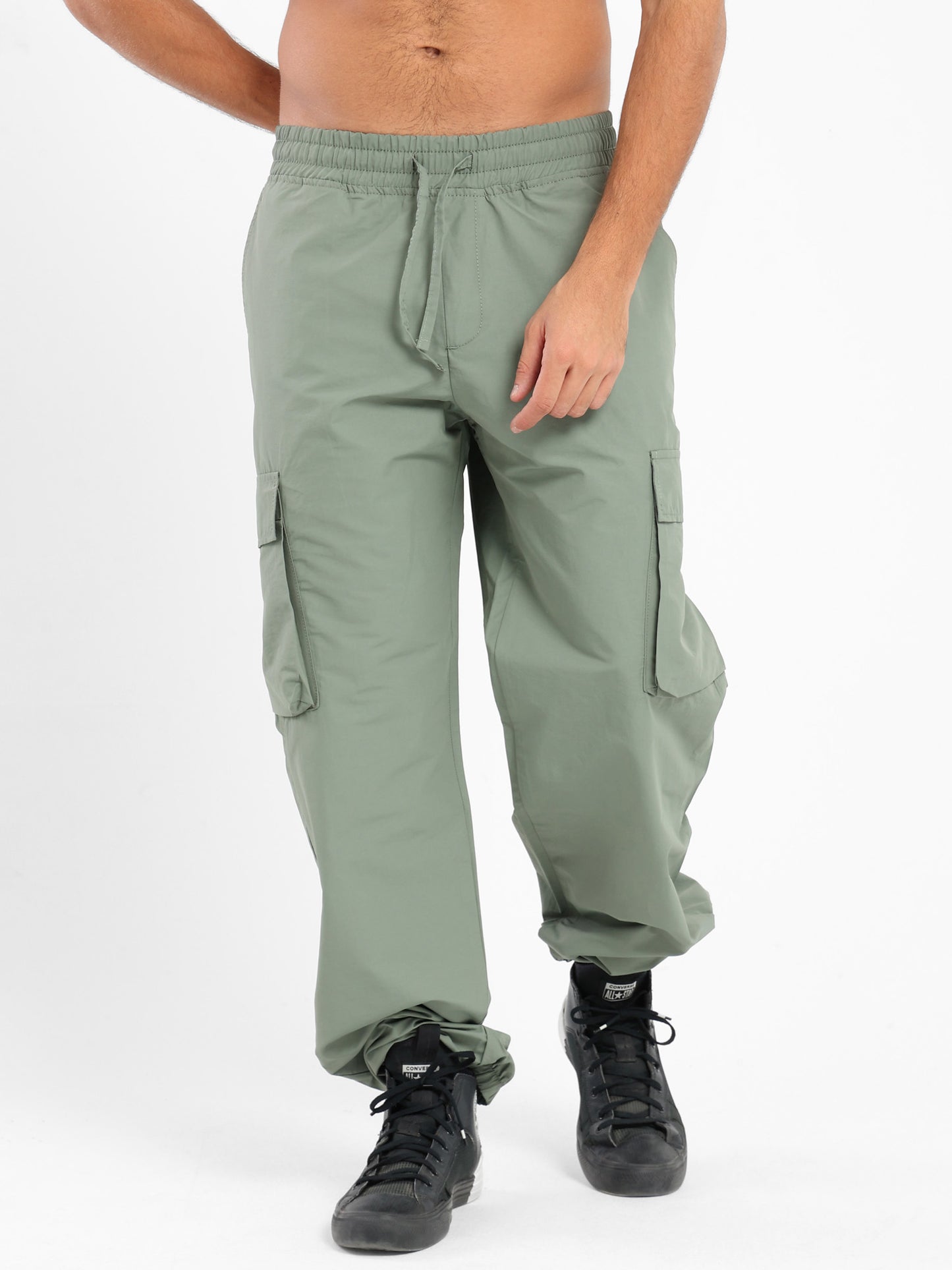 Cargo Pants With Side Pocket And Buckles - Outlet
