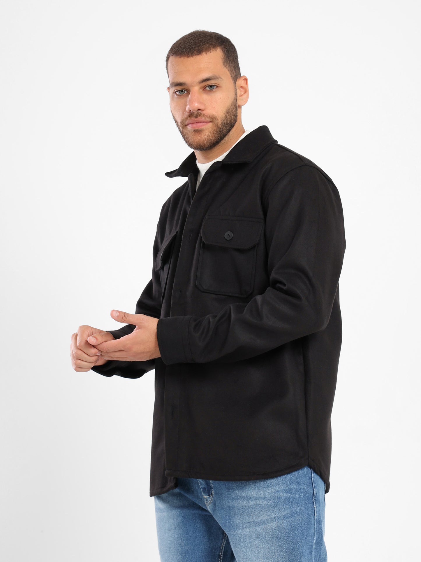 Relaxed Long Sleeve Woven Shirt
