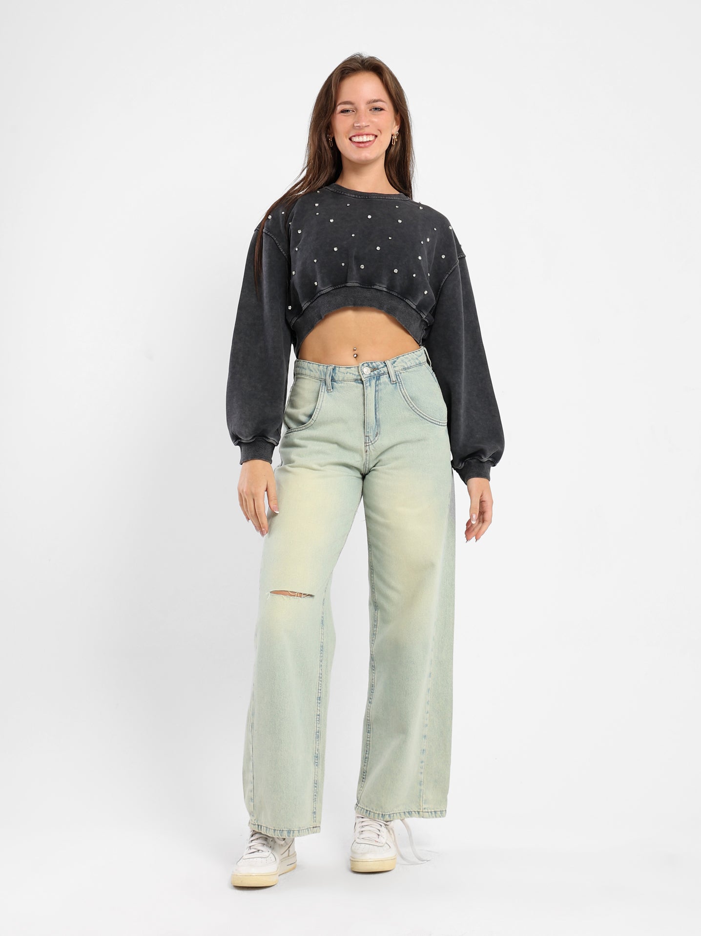 Low Waist Skater Jeans