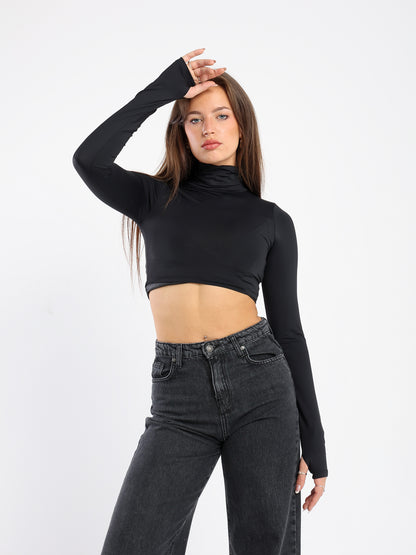 High Neck Crop Top