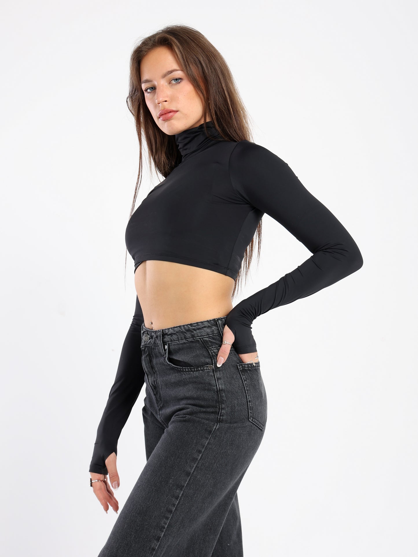 High Neck Crop Top