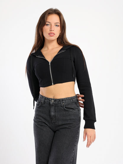 Corset Zip Up Hoodie