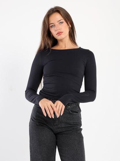 Fitted Long Sleeves Top