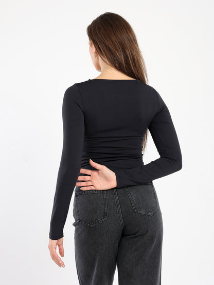 Fitted Long Sleeves Top