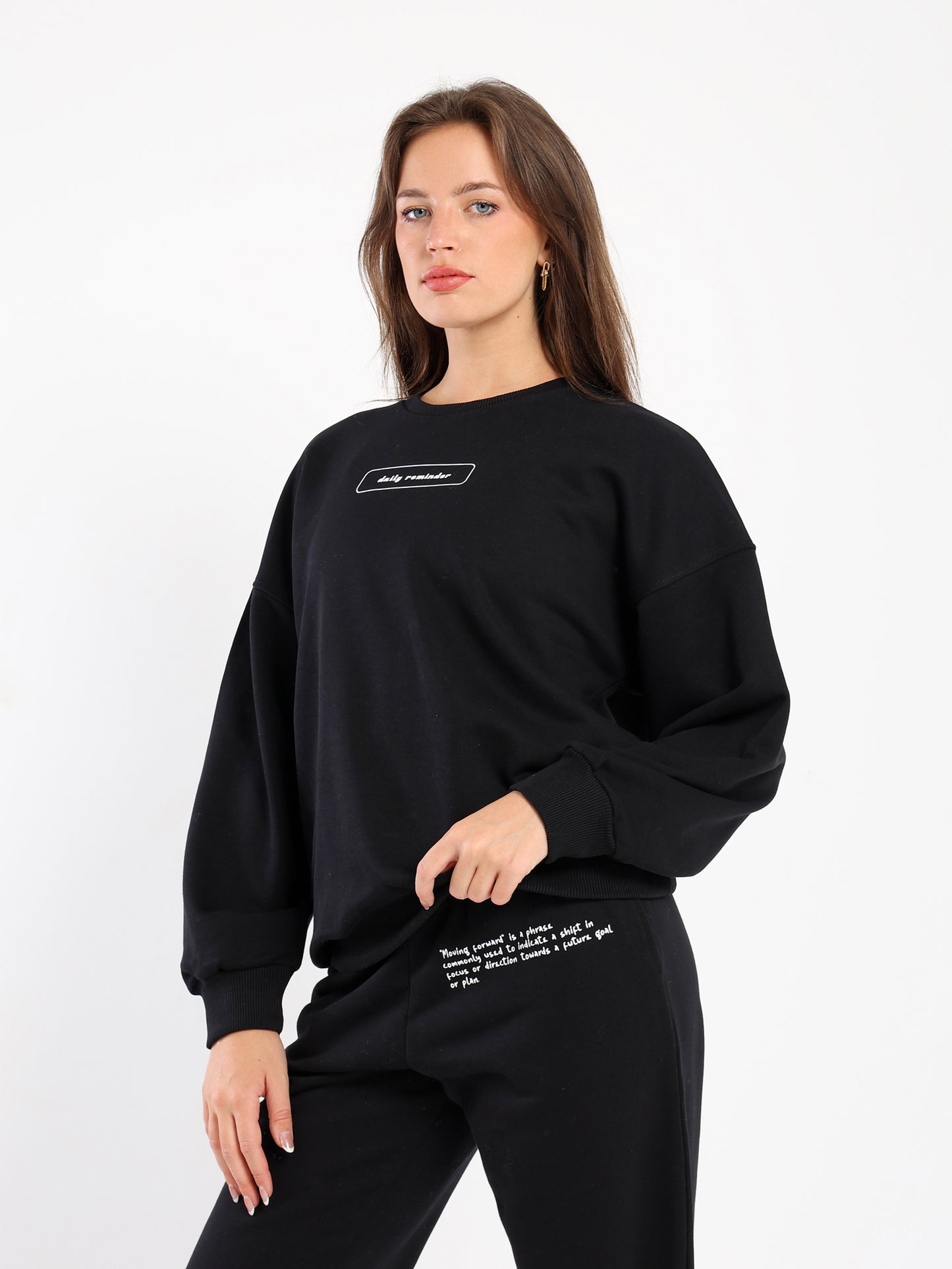 Oversized Sweatshirt with Place Print