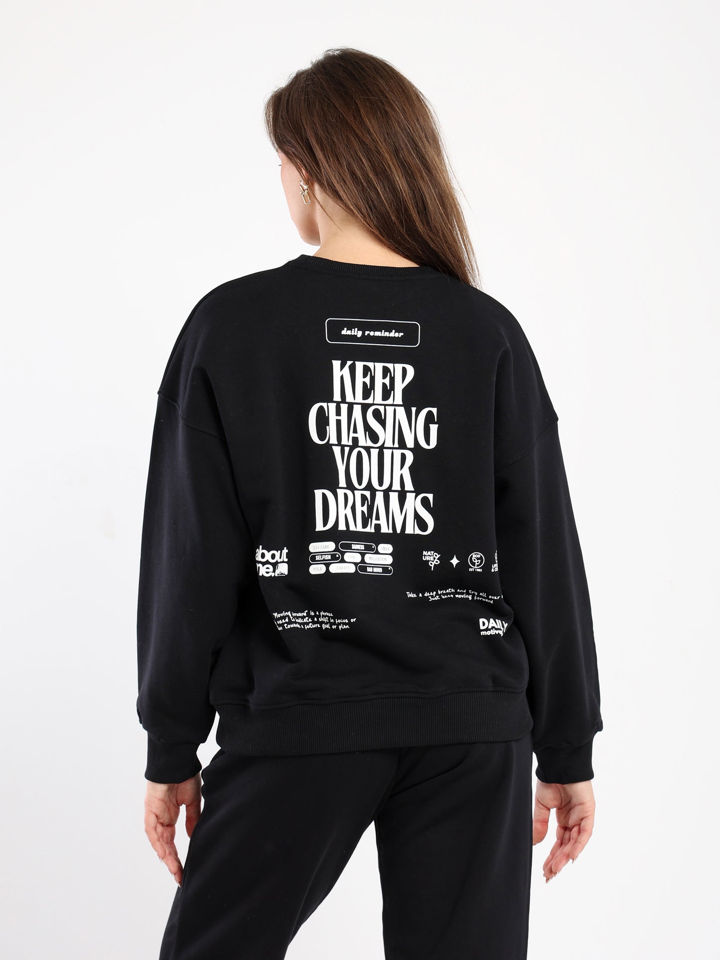 Oversized Sweatshirt with Place Print