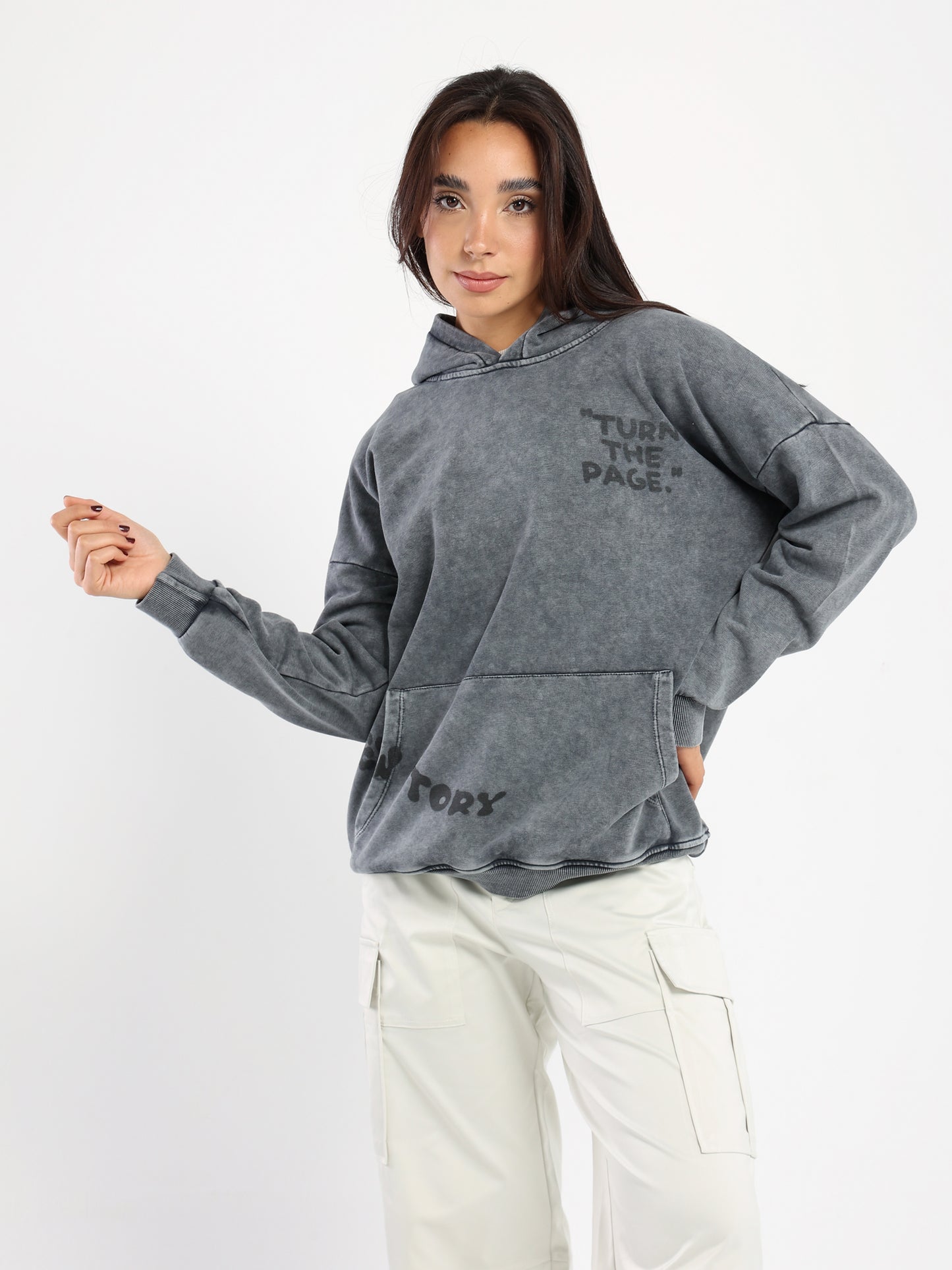 Oversized Hoodie with Place Print