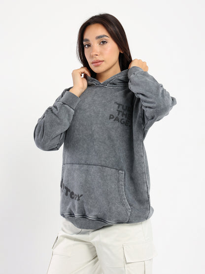 Oversized Hoodie with Place Print