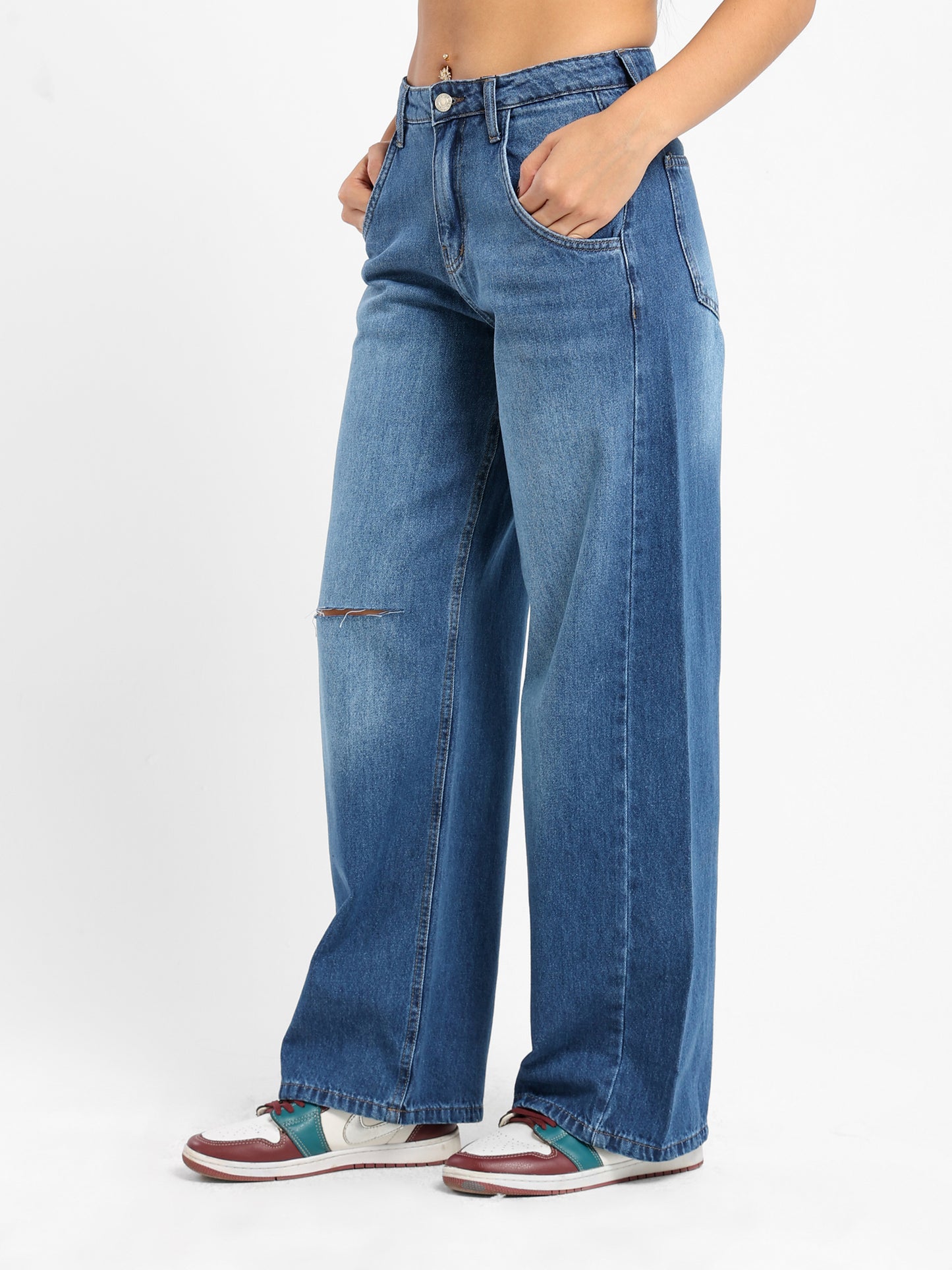 Wide Leg Denim Jeans