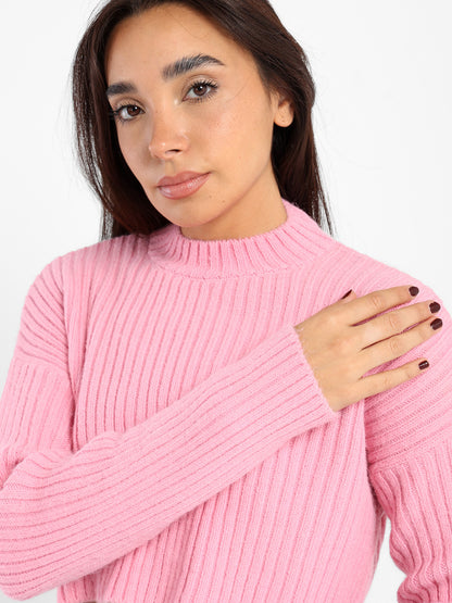 Cropped Solid Pullover